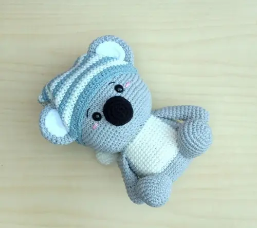 Koala (coala) Kiko com Touquinha Amigurumi