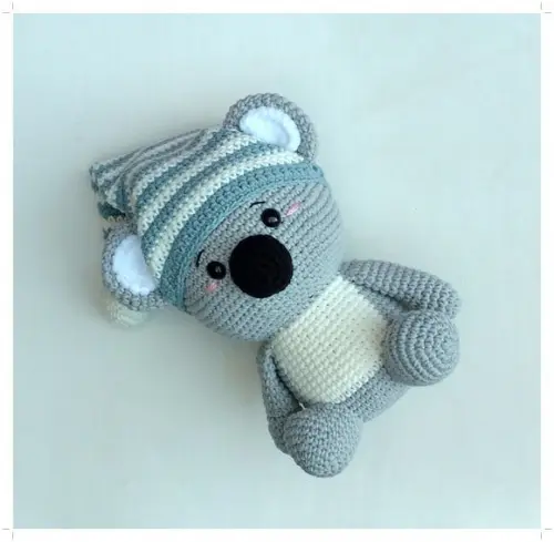 Koala (coala) Kiko com Touquinha Amigurumi