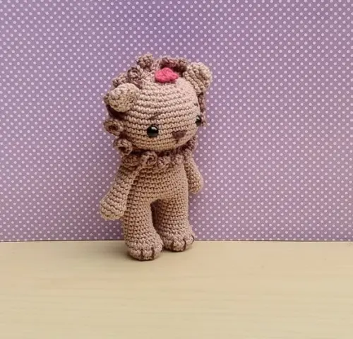 Leão Covarde ( o Mágico de Oz ) Amigurumi