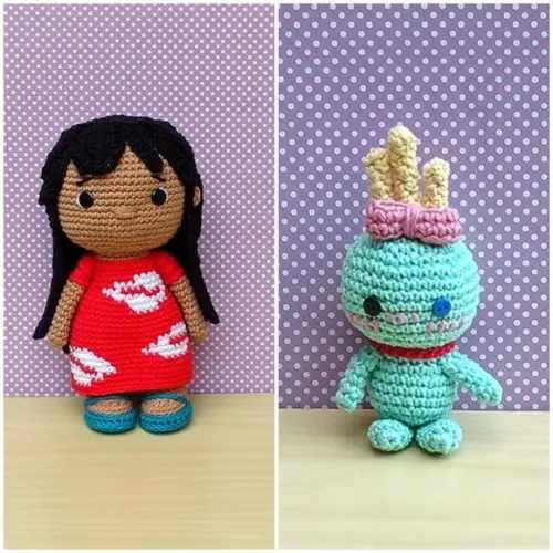Lilo e Xepa Amigurumi - Lilo & Stitch
