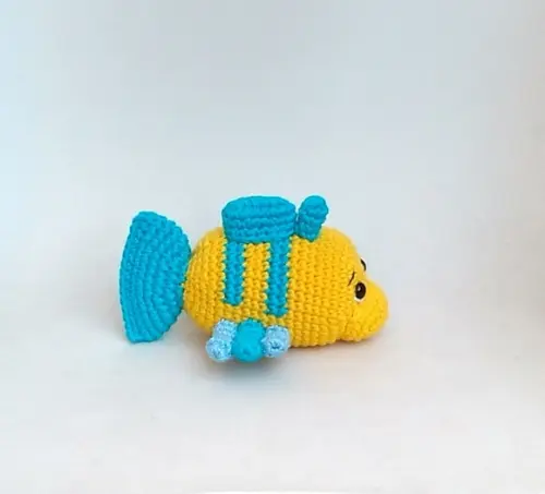Linguado (A Pequena Sereia) amigurumi
