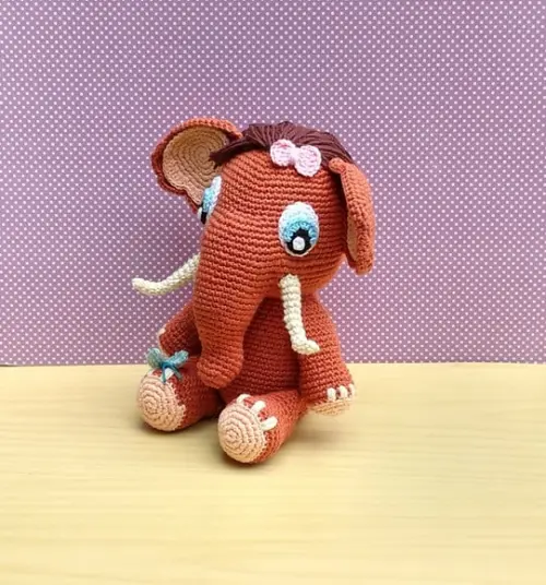 Mamute Amora Amigurumi