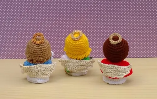 Mini Arcanjos ( São Gabriel São Rafael São Miguel) Amigurumi