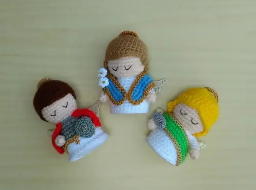 Mini Arcanjos ( São Gabriel São Rafael São Miguel) Amigurumi