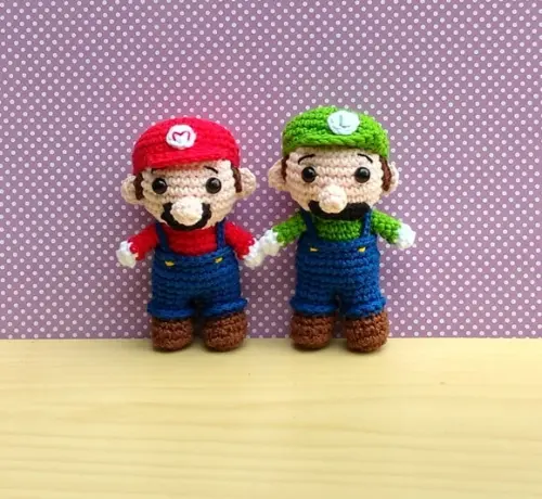 Mini Mario e Mini Luigi ( Mario Bros- Game) Amigurumi
