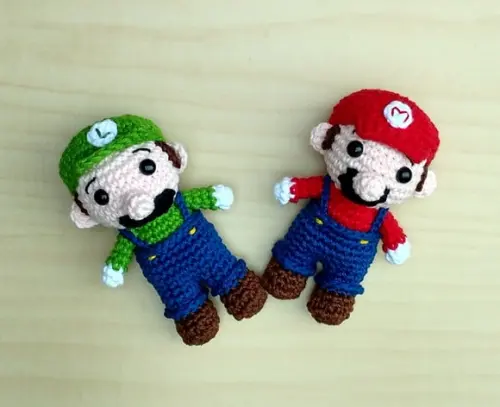 Mini Mario e Mini Luigi ( Mario Bros- Game) Amigurumi