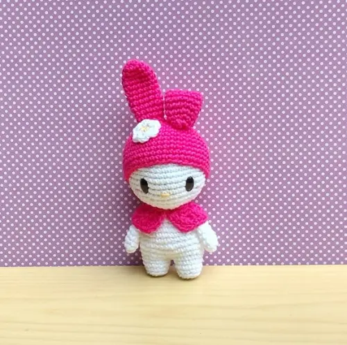 My Melody Versão 2 ( Hello Kitty) Amigurumi