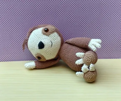 Preguiça Sam Amigurumi
