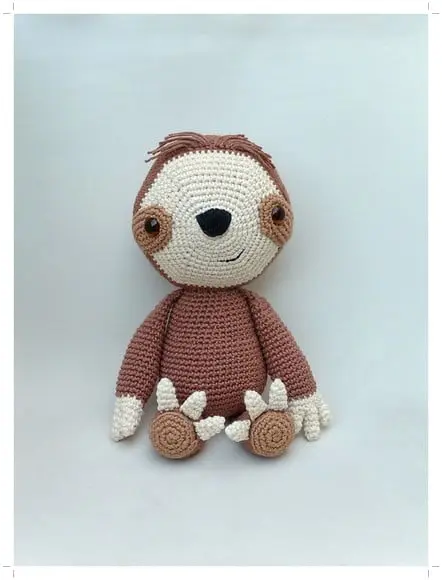 Preguiça Sam Amigurumi
