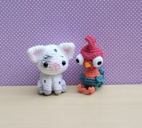 Puá e Hei Hei (moana) Amigurumi *pronta Entrega