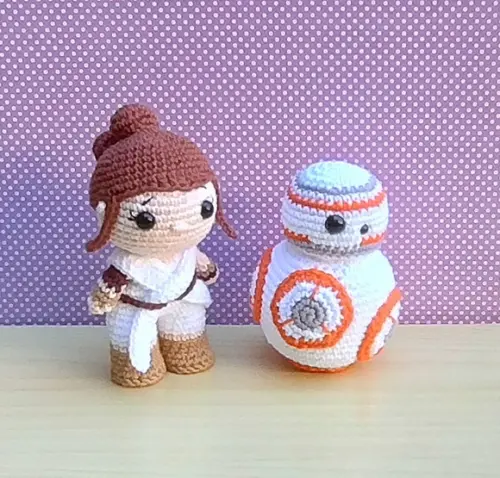 Rey e Bb-8 Star Wars Amigurumi