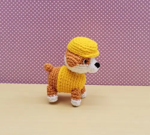 Rubble Patrulha Canina Amigurumi
