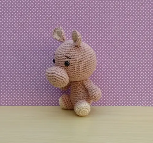 Safári Baby - Hipopótamo Amigurumi
