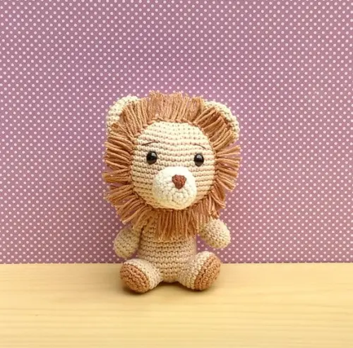 Safári Baby - Leão Jujuba Amigurumi