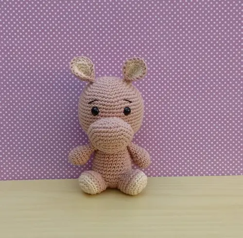 Safári Baby - Hipopótamo Amigurumi