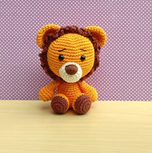 Safári Baby - Leão Amigurumi
