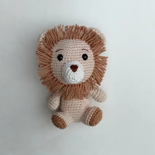 Safári Baby - Leão Jujuba Amigurumi
