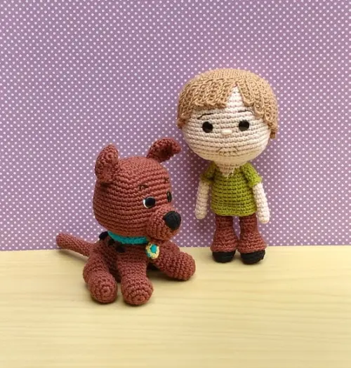 Scooby-doo e Salsicha Amigurumi (scooby-doo e Sua Turma)