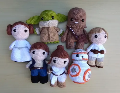 Set Star Wars Lovers 11 Personagens Amigurumi