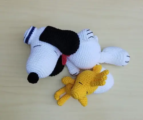 Snoopy Marinheiro e Woodstock Amigurumi