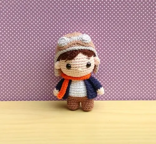 Trio Pequeno Príncipe, Raposa e Piloto Amigurumi