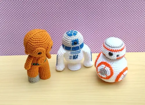 Trio Star Wars - C3po R2d2 Bb-8 Amigurumi