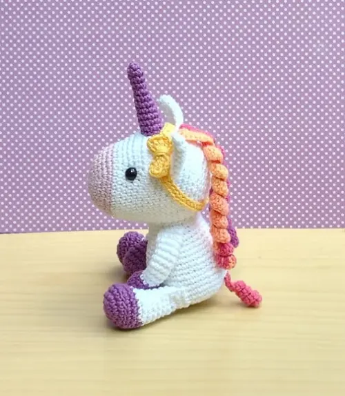Unicórnio Aurora Amigurumi