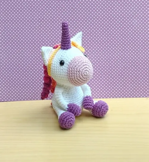 Unicórnio Aurora Amigurumi