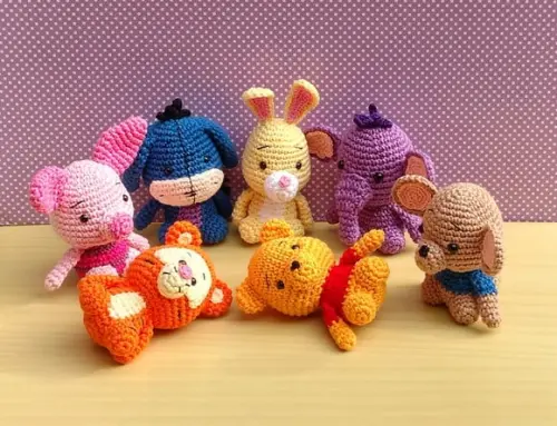 Turma do Ursinho Pooh com 7 Personagens Amigurumi