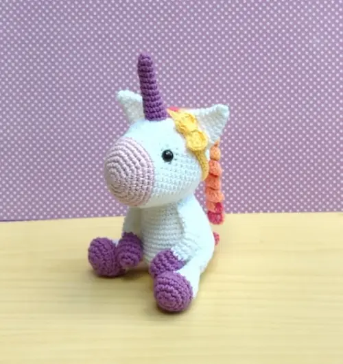 Unicórnio Aurora Amigurumi