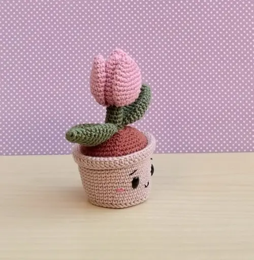 Vaso Tulipa Amigurumi
