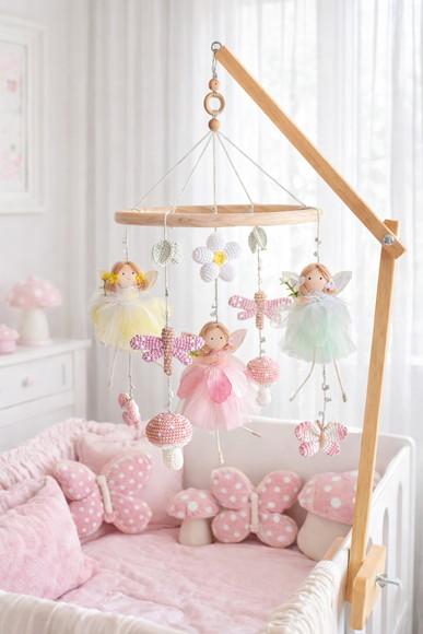 Móbile para Berço de Fadas Jardim Encantado