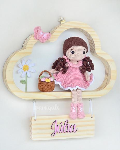Porta Maternidade Jardim Amigurumi