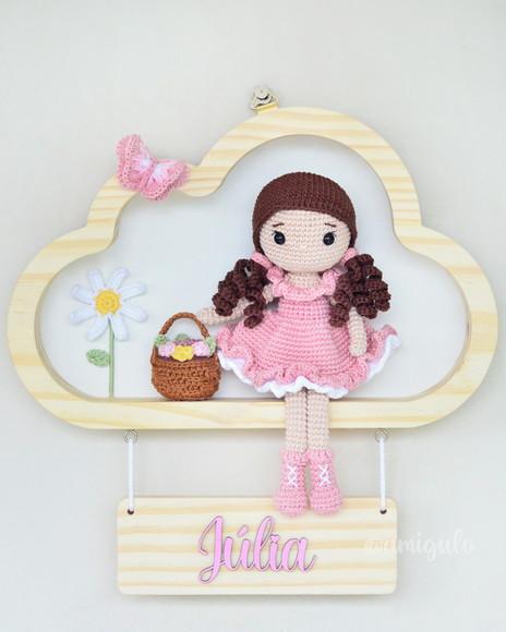 Porta Maternidade Jardim Amigurumi
