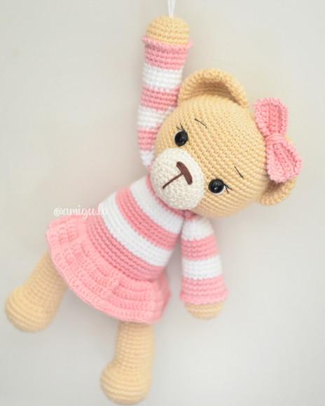 Porta Maternidade Ursinha Amigurumi