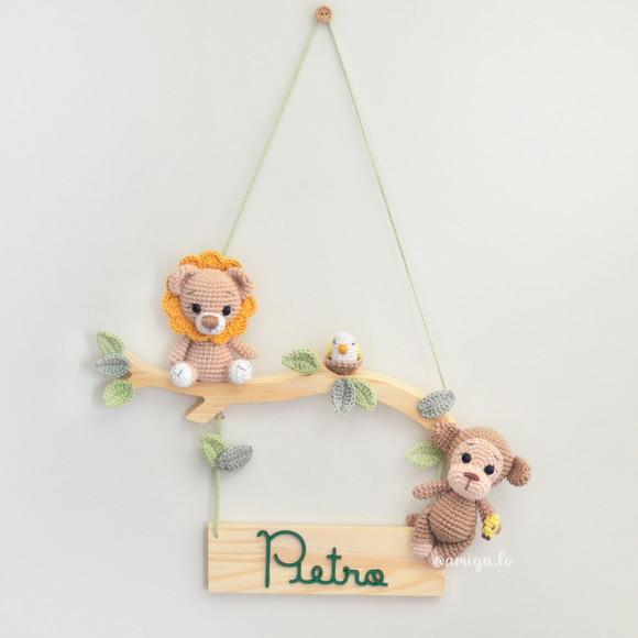 Porta Maternidade Safari Amigurumi