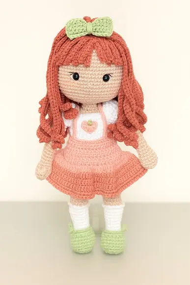 Boneca Dulce Ruiva em Amigurumi