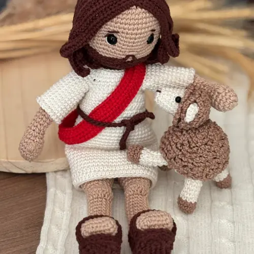 Jesus e Cordeiro Amigurumi