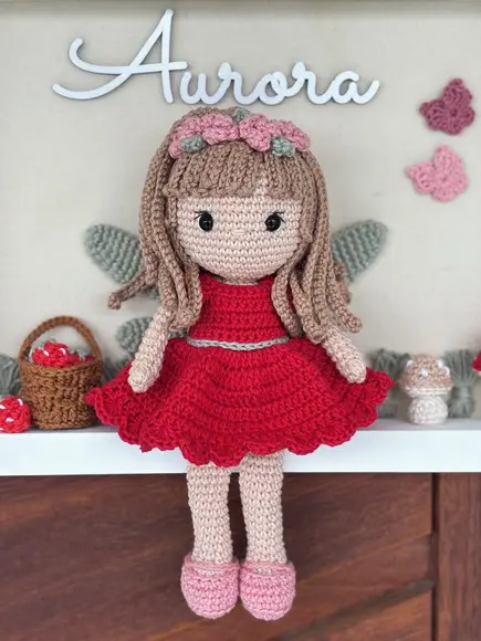 Porta Maternidade Fada Amigurumi Crochê