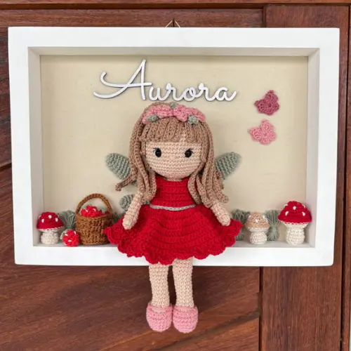Porta Maternidade Fada Amigurumi Crochê