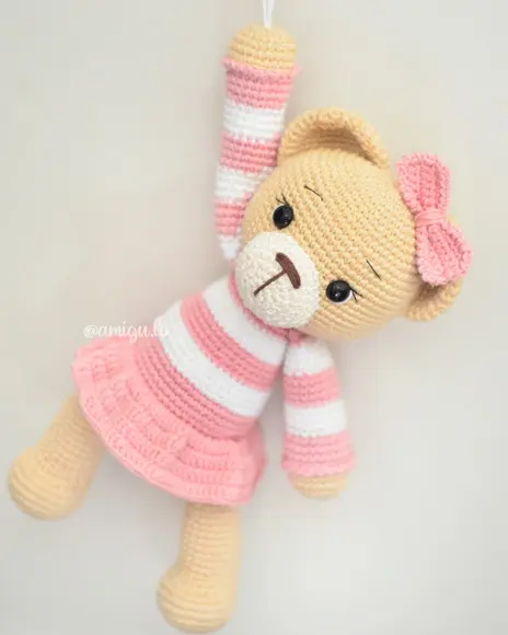 Porta Maternidade Ursinha Amigurumi