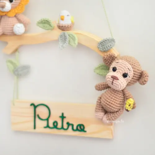 Porta Maternidade Safari Amigurumi