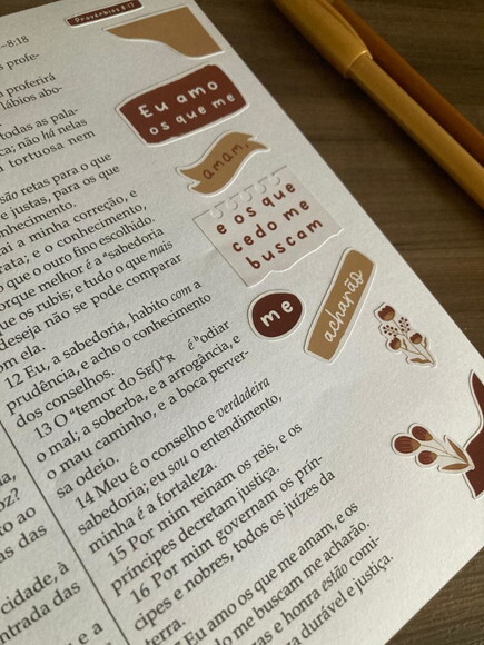 Adesivo para Bíblia Bible Journaling e Devocional Versículos