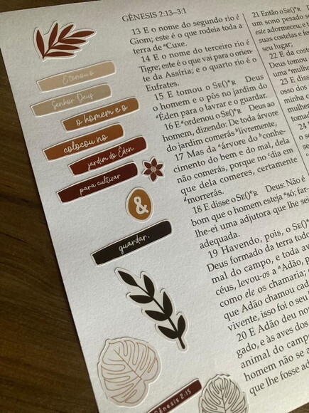 Adesivo para Bíblia Bible Journaling e Devocional Versículos