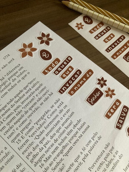 Adesivo para Bíblia Bible Journaling e Devocional Versículos