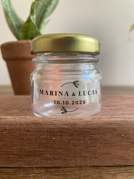 Adesivo Transparente para Lembrancinha de Casamento 25 Unid