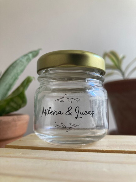 Adesivo Transparente para Lembrancinha de Casamento 25 Unid