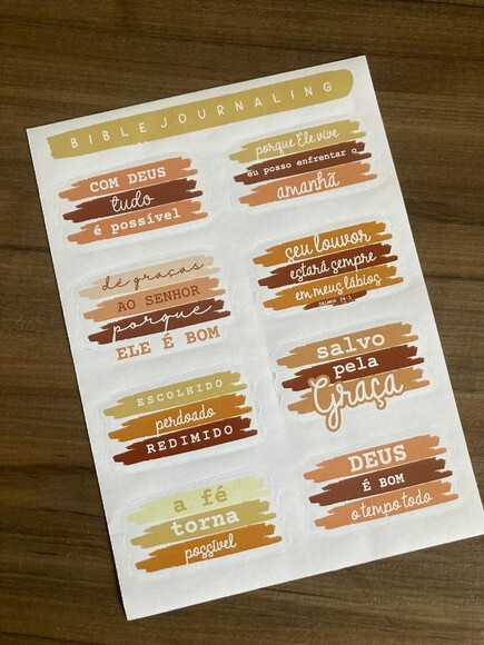 Adesivos Cristãos para Bíblia Devocional e Bible Journaling