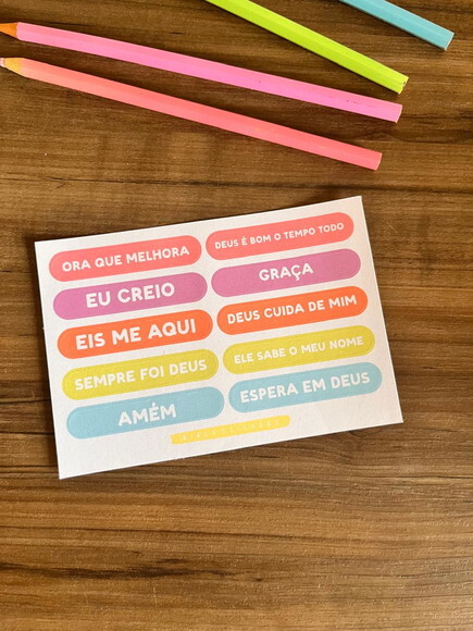 Adesivos para Bíblia Devocional e Bible Journaling e Planner