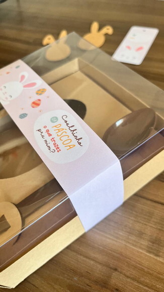 Cinta para Caixa de Ovo de Páscoa de Colher Infantil